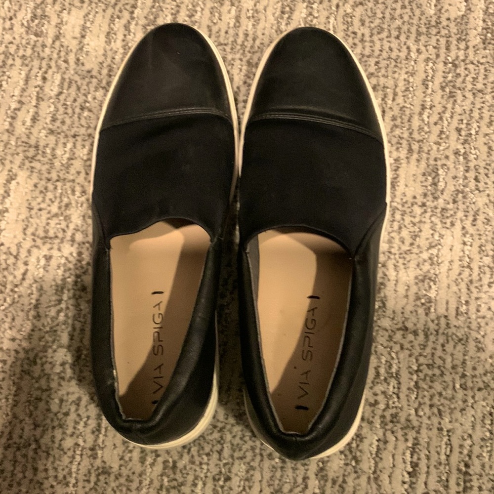 Via spiga black slip on sneaker size 8. Great used condition